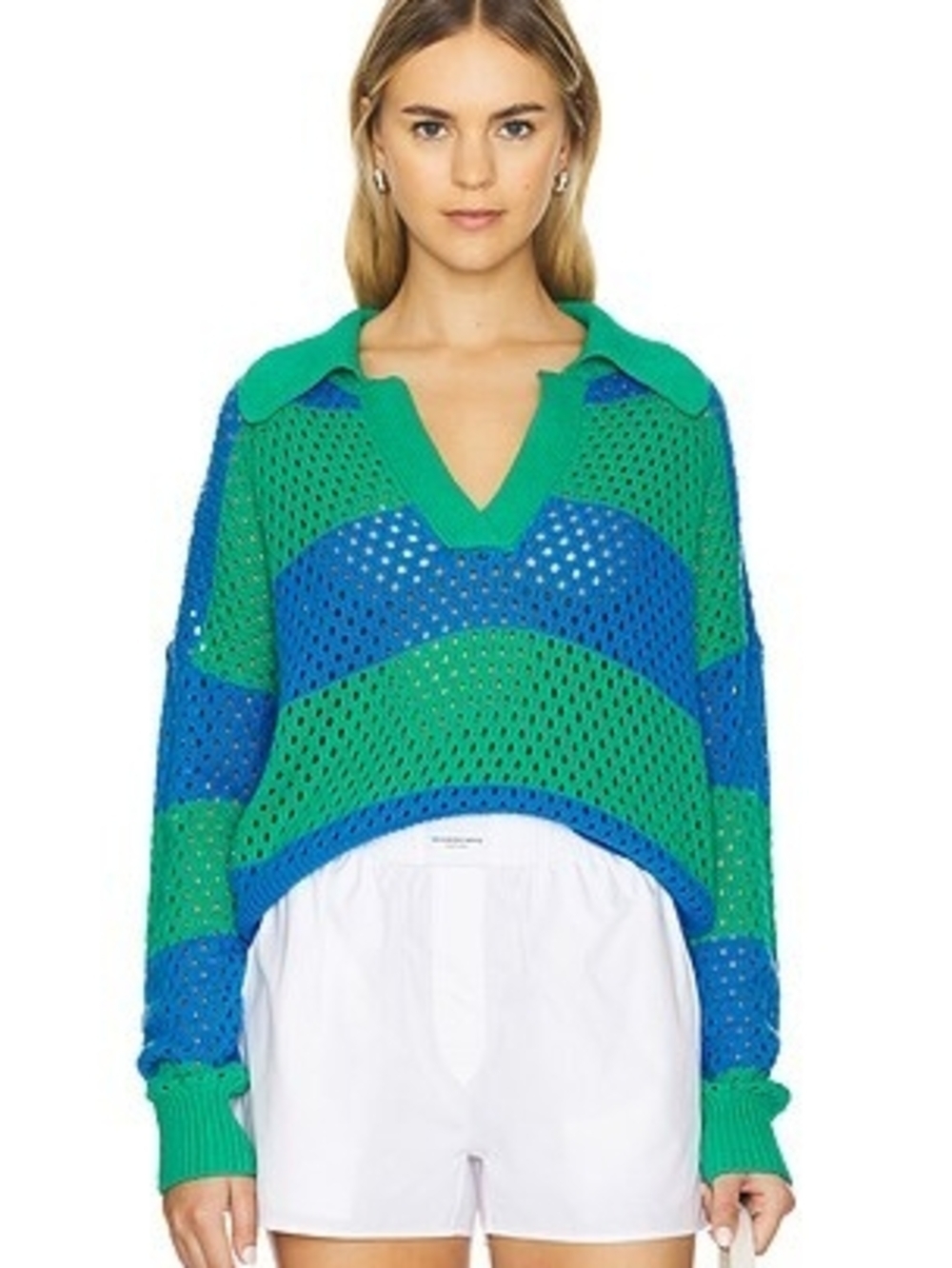 Revolve Beach Riot Wynn Top In Garden Green Colorblock